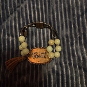 Lucky Brand Faith Bracelet with Cream Beads